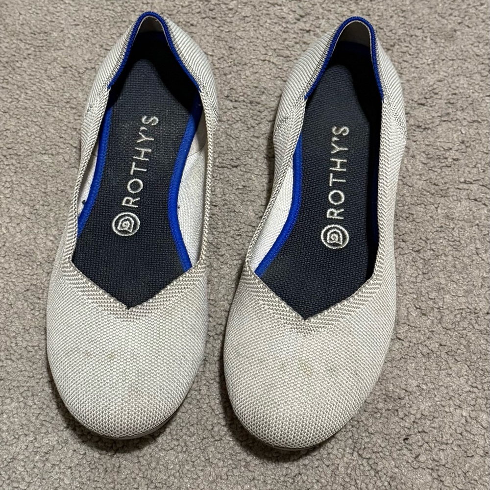 Rothy's Women's Flax Birdseye Gray Flats sz 8.5